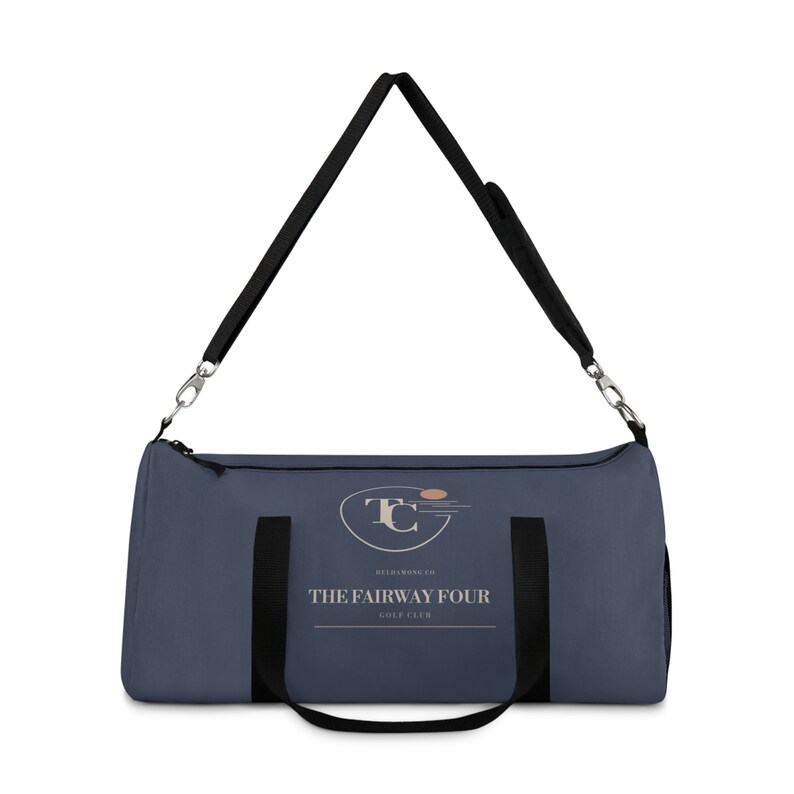 Personalisierte Golftasche, Wochenendtasche mit individuellem Clubnamen, Wappen des Twilight Clubs, große 23-Zoll-Reise-Sporttasche, Geschenk für Golfer Bild 1