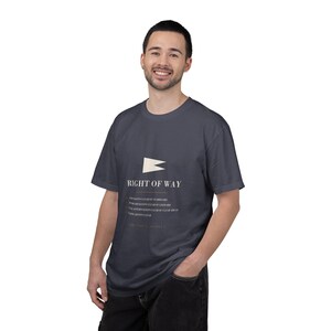 Sailing Club T-Shirt, Right of Way Rules Chart, Regatta Christmas Gift image 7