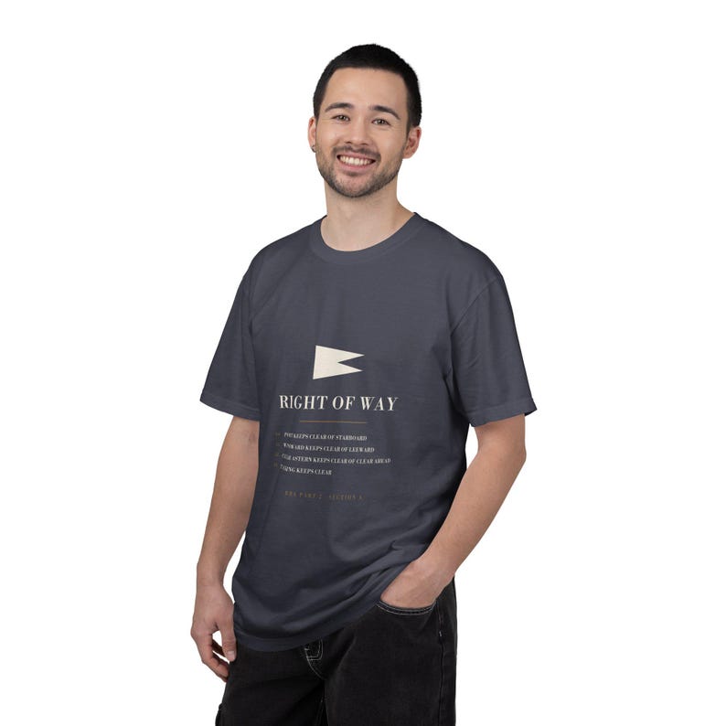 Sailing Club T-Shirt, Right of Way Rules Chart, Regatta Christmas Gift image 7