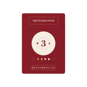 Personalized Canasta Deck, Custom Club Name, Oxblood Gold Detail (52 Cards) image 3