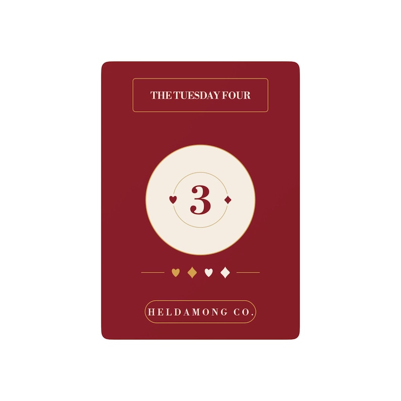 Personalized Canasta Deck, Custom Club Name, Oxblood Gold Detail (52 Cards) image 3