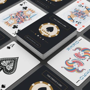 Personalized Poker Playing Cards, Custom Club Name Deck, Game Night Christmas Gift image 4