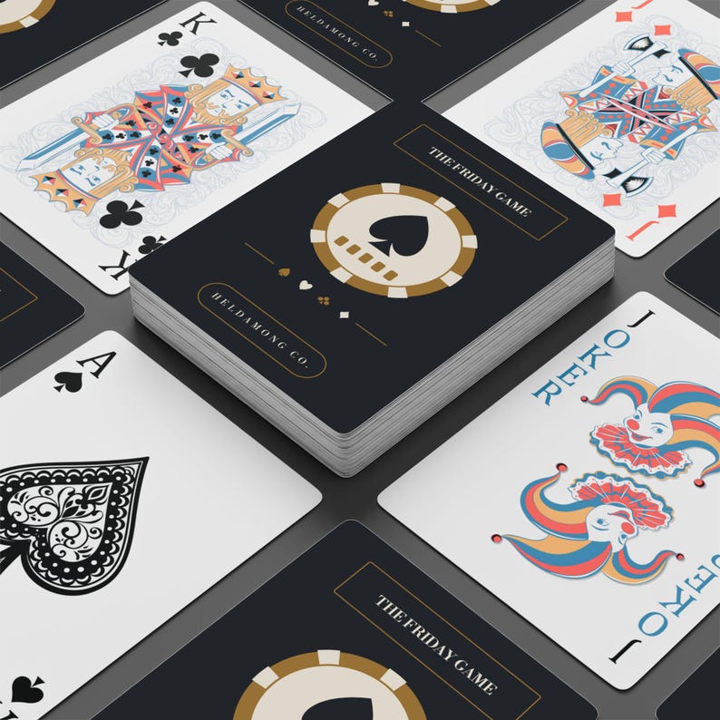 Personalized Poker Playing Cards, Custom Club Name Deck, Game Night Christmas Gift image 4