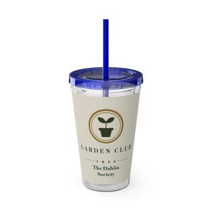 Personalized Garden Club Tumbler, Custom Name 16 oz Acrylic Cup with Straw, Gardener Gifts image 5