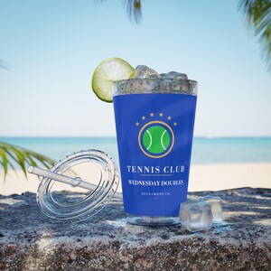 Personalized Tennis Tumbler with Straw, Custom Club Name 16 oz Acrylic Cup, Tennis Team Gift zdjęcie 10