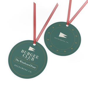 Personalisierter Weihnachtsbaumschmuck für Segelclubs, Geschenk mit individuellem Namen zum Thema Yachtbau Bild 6