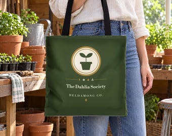 Personalized Garden Club Tote Bag, Custom Club Name 16x16 Gardener Gift