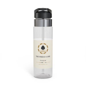 Botella de agua personalizada para póker, nombre del club personalizado, 590 ml, Tritan, regalo de Navidad para noche de póker imagen 8
