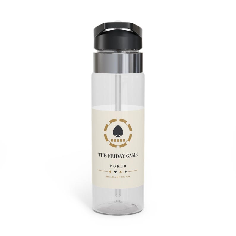 Botella de agua personalizada para póker, nombre del club personalizado, 590 ml, Tritan, regalo de Navidad para noche de póker imagen 8