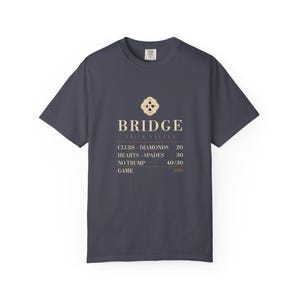 Bridge Trick Values Tee, Contract Card Game Shirt, Comfort Colors Christmas Gift image 5
