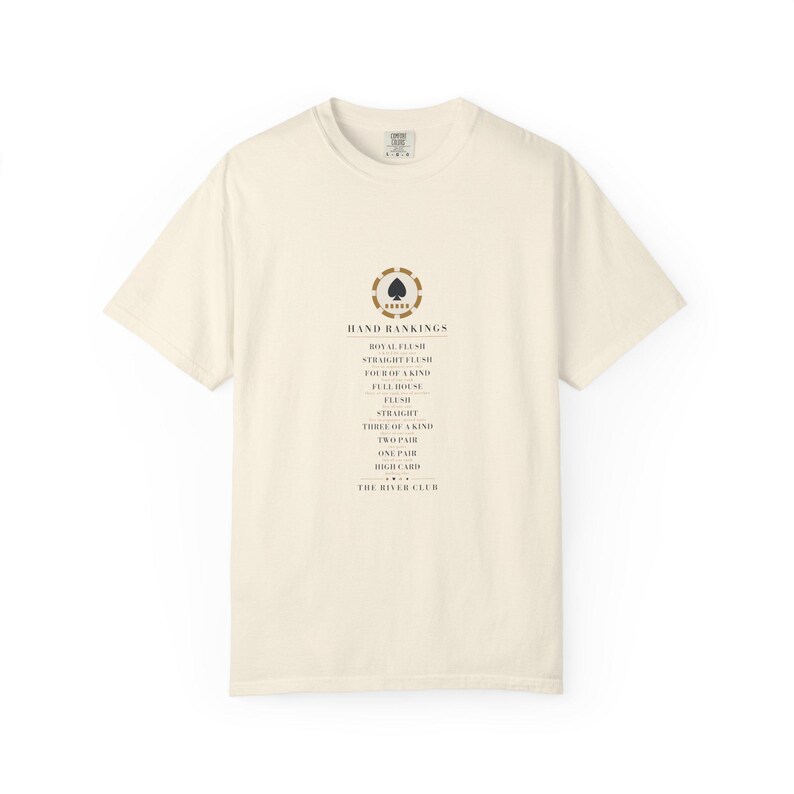Poker Shirt, Hand Rankings Reference Tee, Comfort Colors Christmas Gift image 2