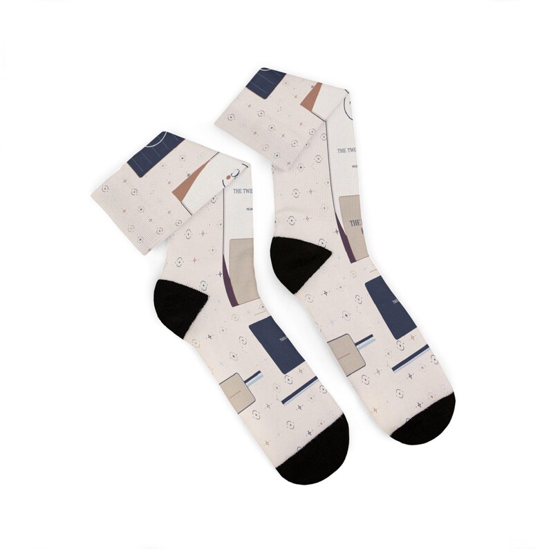 Personalized Golf Crew Socks, Custom Group Name, Geometric Christmas Gift image 11