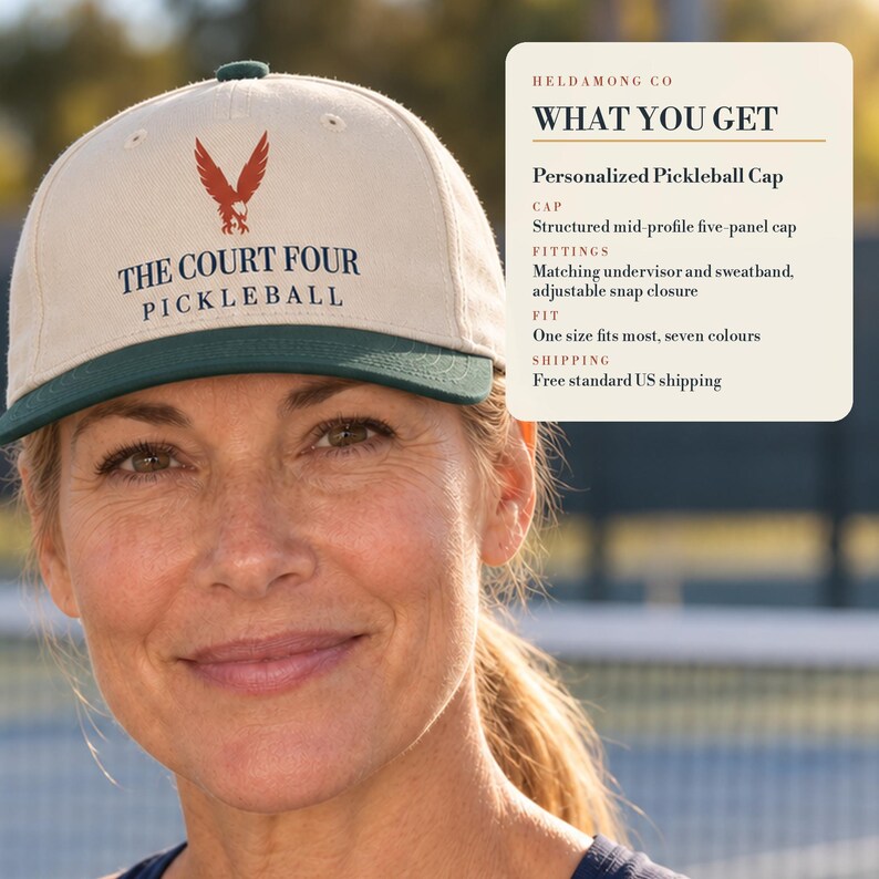 Personalized Pickleball Cap, Custom Club Name Hat, The Erne Club Crest, Gift for Pickleball Players and Teams image 6