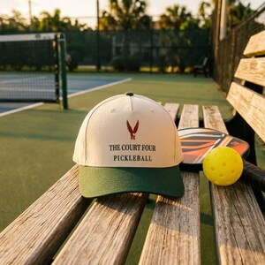 Personalized Pickleball Cap, Custom Club Name Hat, The Erne Club Crest, Gift for Pickleball Players and Teams image 4