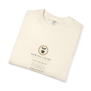 Camiseta del Club de Jardinería, Camiseta de Referencia de Tabla de Siembra, Regalo para Jardineros de Comfort Colors imagen 4