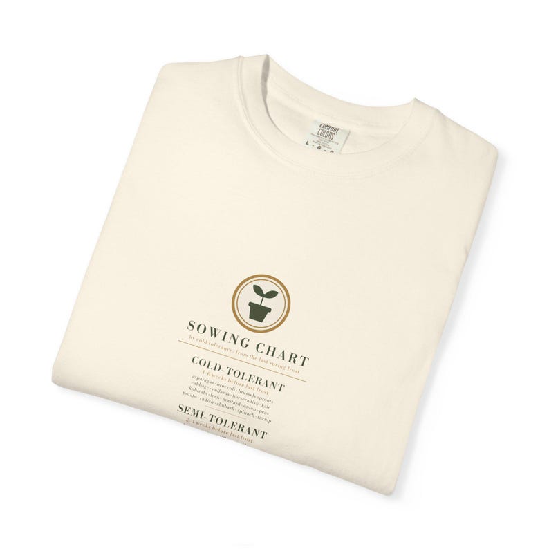 Camiseta del Club de Jardinería, Camiseta de Referencia de Tabla de Siembra, Regalo para Jardineros de Comfort Colors imagen 4