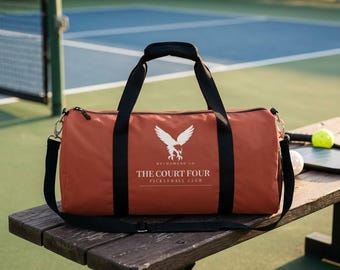 Personalized Pickleball Duffel Bag, Custom Club Name Gym Bag, The Erne Club Crest, Large 23 in Weekender Travel Bag, Gift for Players