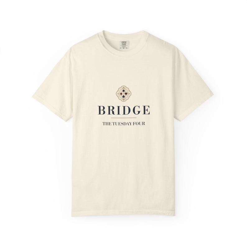 Personalized Bridge Club Shirt, Custom Name Tee, Comfort Colors Christmas Gift image 2