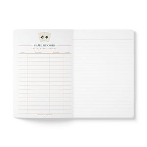 Euchre Score Journal, Card Game Keeper Notebook, 5.75 x 8 Inch Christmas Gift image 7