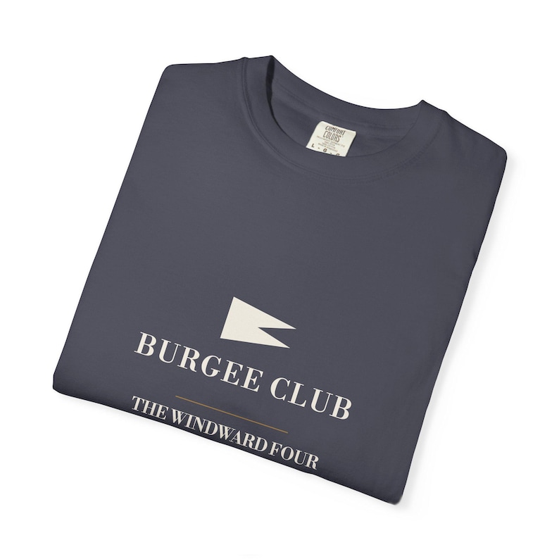 Camiseta personalizada del club náutico, diseño de banderín personalizado, regalo de Navidad de Comfort Colors imagen 5