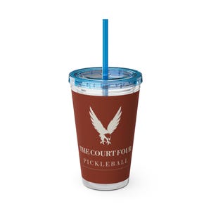 Personalized Pickleball Tumbler with Straw, Custom Club Name 16 oz Acrylic Cup, The Erne Club Crest, Gift for Players image 13