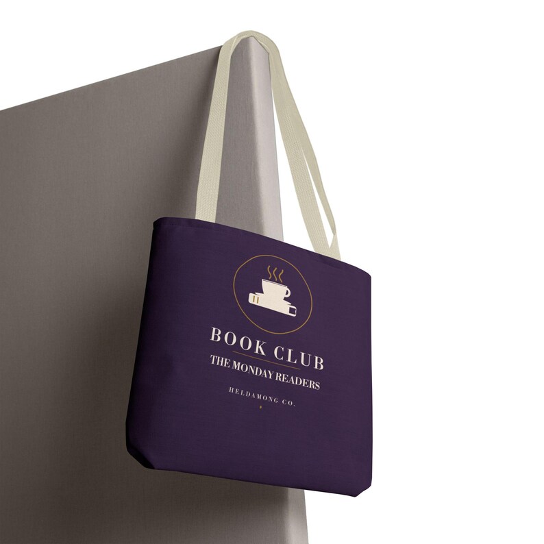 Bolsa de compras personalizada para clube do livro, com nome do clube personalizado, 40x40 cm, presente para amantes de livros. imagem 17