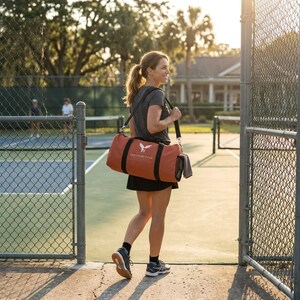 Personalisierte Pickleball-Sporttasche, Sporttasche mit individuellem Vereinsnamen, Erne Club-Wappen, große 23-Zoll-Wochenend-Reisetasche, Geschenk für Spieler Bild 2