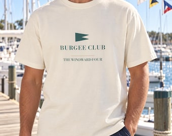 Personalized Sailing Club Tee, Custom Burgee Design, Comfort Colors Christmas Gift