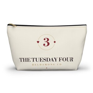 Personalized Canasta Pouch, Custom Club Name, Card Night Zipper Bag (Large T-Bottom) image 3