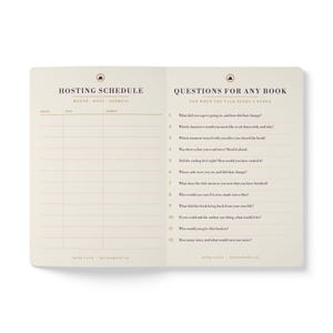 Personalized Book Club Journal, Custom Club Name Reading Log, Book Club Planner Gift image 9