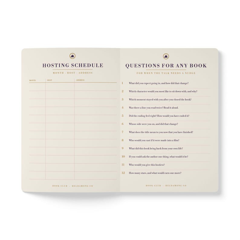 Personalized Book Club Journal, Custom Club Name Reading Log, Book Club Planner Gift image 9