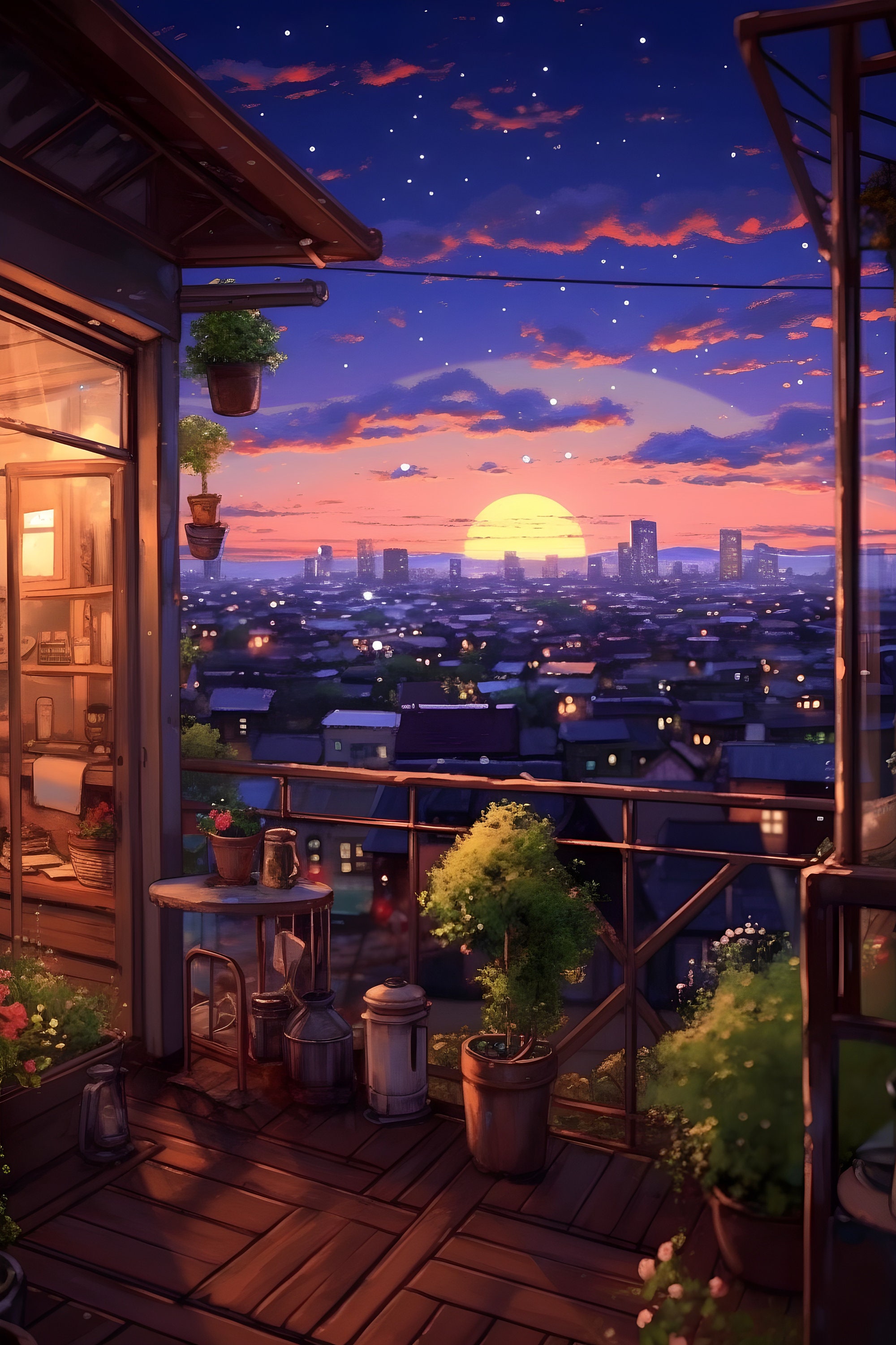 Studio Ghibli Inspired Wallpapers, Set of 20: Cozy Home With Botanical