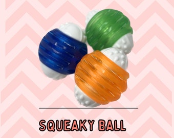 Durable Dog Chew Ball, Low-Pitched Squeaky, Interactive Toy