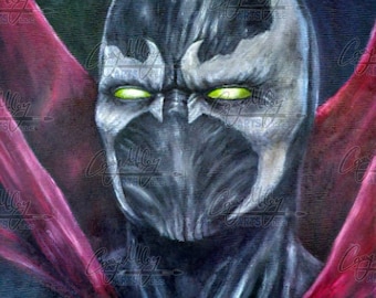 Print of Original Painting of Spawn the Comic Character