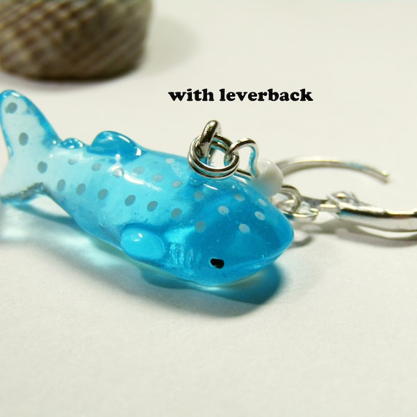 Whale Shark Stitch Marker, Stitch Markers for Whale Shark Loving Knitter, Leverback Marker Whale Shark for Knitter, Whale Shark Gift