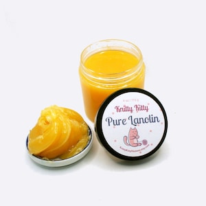 Pure Lanolin, 4 ounce jar - Soothing Lanolin for Cracked, Dry Hands, Balm for Rough Knitting Hands