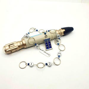 Time Lord Knitting Snag-Free Row Counter, Police Call Box Knitting Gift, Whovian Knit Gift