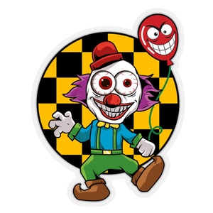 Wacky Stickers (3&quot;x3&quot;) creepy clown