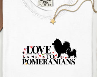 Camisa Comfort Colors Love Pomeranian, regalo para mamá perruna