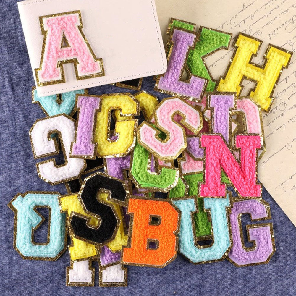 Custom Iron On Letters Patch, 2 Tone Double Colour Letter patch, Iron-On  Patch, DIY embroidery, Personalised Iron On Patch