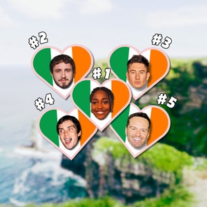 Ireland Love Heart Inspired | Ayo Edebiri | Paul Mescal | Barry Keoghan | Cillian Murphy | Andrew Scott | Irish Queen Irish King Fanmade