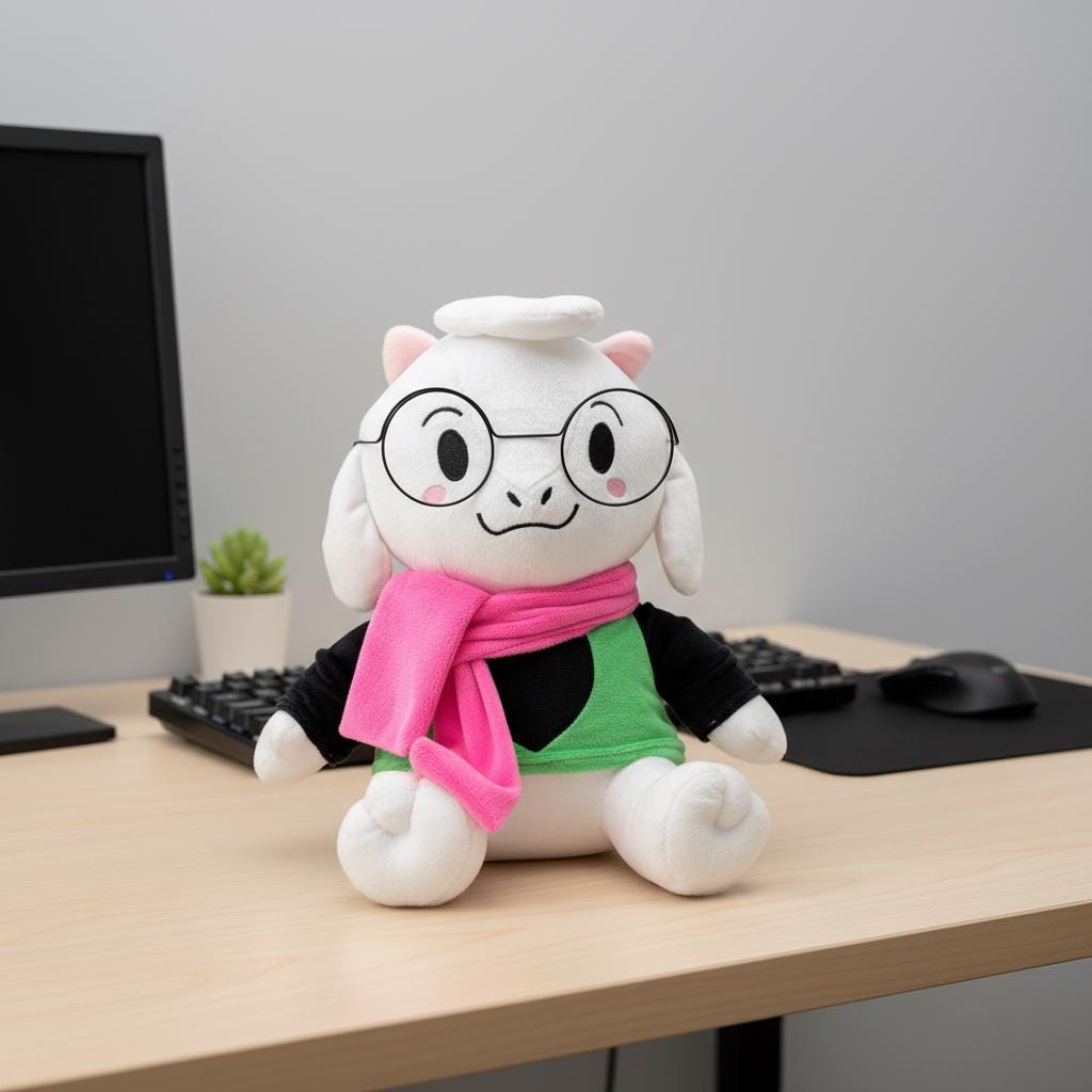 白ラルセイ ぬいぐるみ ステッカー＆メガネ付き 白ラルセイ ぬいぐるみ