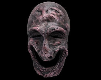 Handmade Horror Wall Mask "The Hollow Smile" • Foam Clay OOAK Sculpture • Creepy Gothic Wall Decor • Dark Art