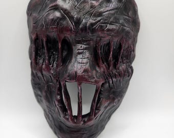 Polymer Clay Horror Mask Wall Art | Grotesque OOAK Sculpture