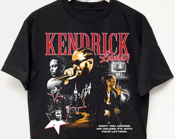 CAMISETA KENDRICK LAMAR camiseta vintage rap hip hop j cole drake gira de conciertos merchandising y2k tupac kanye playboi carti travis scott gráfico de cara grande