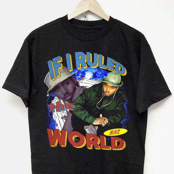 NAS T-SHIRT Vintage Rap Tee Drake Kanye Rodman Travis Scott 