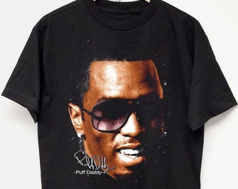 P DIDDY T-SHIRT | Puff Daddy Vintage Rap Tee | Travis Scott Tupac 