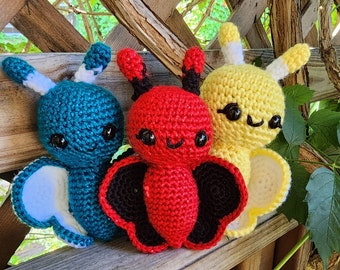 Handmade Customizable Crochet Butterfly Amigurumi