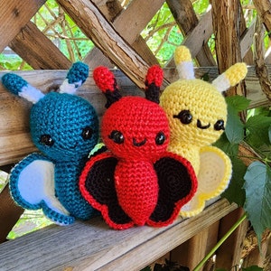 Handmade Customizable Crochet Butterfly Amigurumi image 1