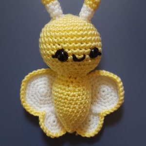 Handmade Customizable Crochet Butterfly Amigurumi Yellow